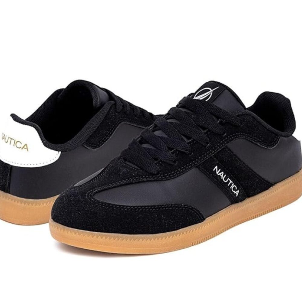 Nautica Keota Women Black Fashion Sneaker Cushion Comfort Casual Shoe Size 9 NWT